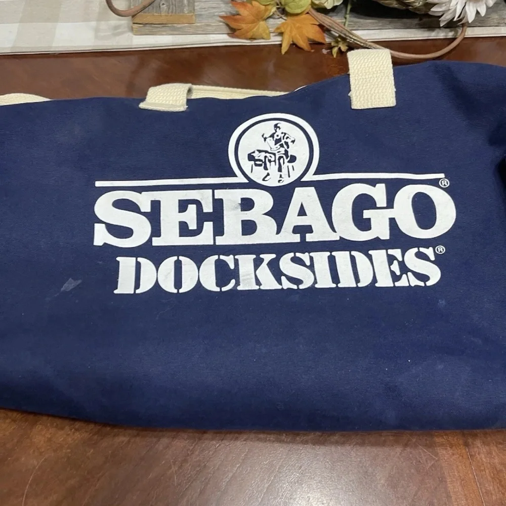 Vintage Sebago Docksides Canvas Duffle Bag